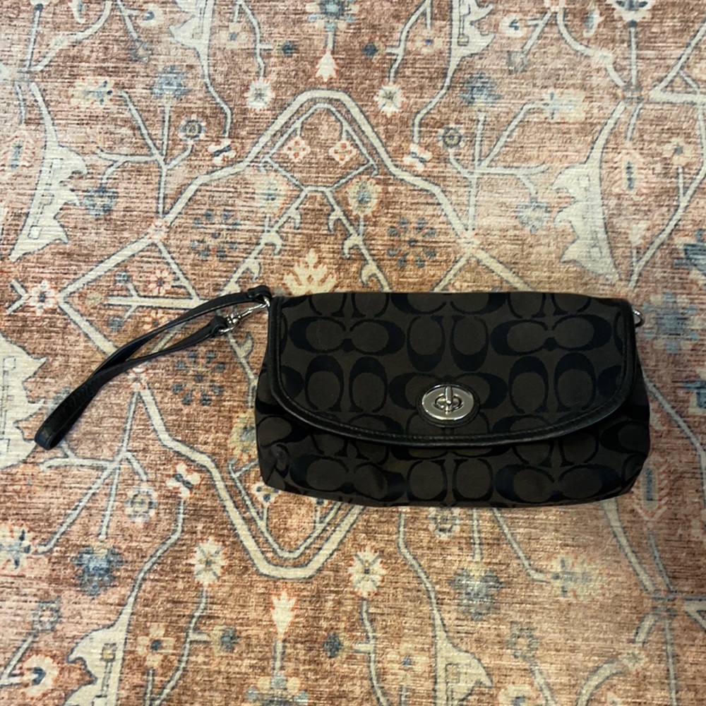 Black Coach wristlet